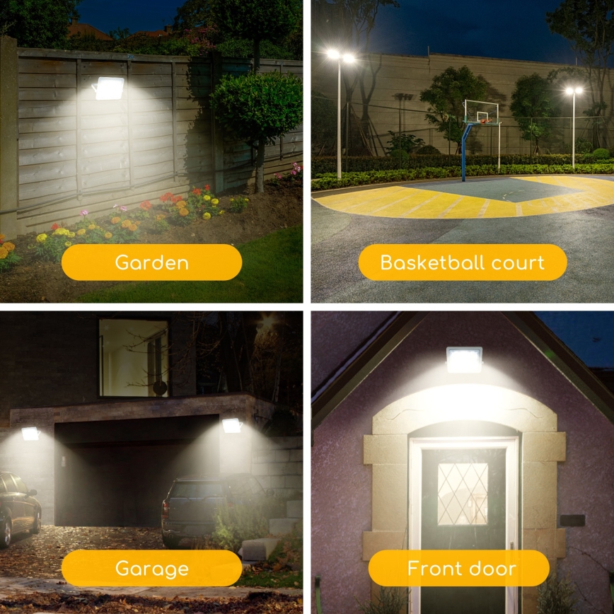 Aigostar - LED strålkastare LED/100W/230V grå 4000K IP65