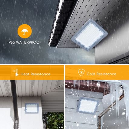 Aigostar - LED strålkastare LED/100W/230V grå 6500K IP65