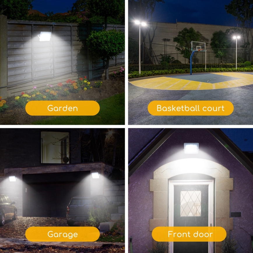 Aigostar - LED strålkastare LED/150W/230V grå 6500K IP65