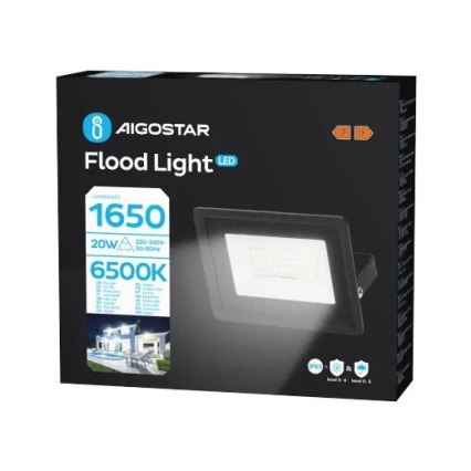 Aigostar - LED strålkastare LED/20W/230V 6500K IP65