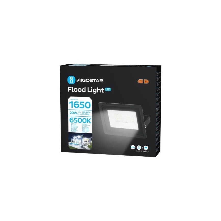 Aigostar - LED strålkastare LED/20W/230V 6500K IP65