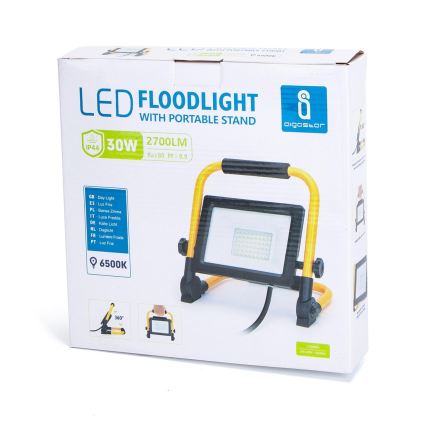 Aigostar - LED Strålkastare med ett stativ LED/30W/230V IP44