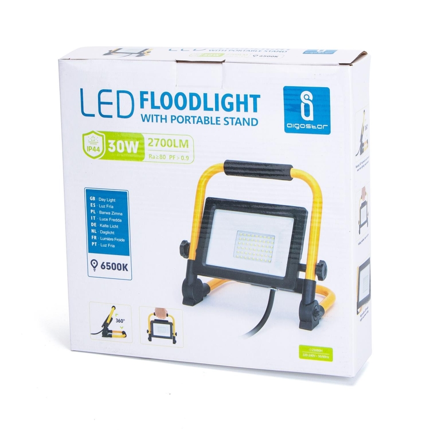 Aigostar - LED Strålkastare med ett stativ LED/30W/230V IP44