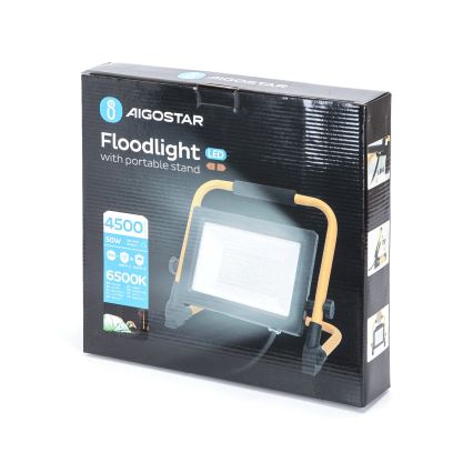 Aigostar - LED Strålkastare med ett stativ LED/50W/230V 6500K IP65