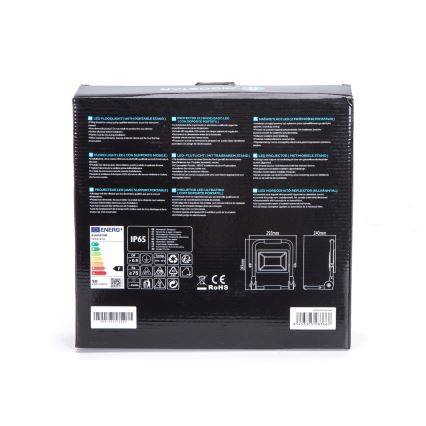 Aigostar - LED Strålkastare med ett stativ LED/50W/230V 6500K IP65