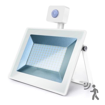 Aigostar - LED Strålkastare med sensor LED/100W/230V 4000K IP65 vit