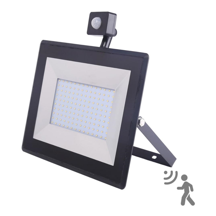 Aigostar - LED strålkastare med sensor LED/100W/230V IP65 svart