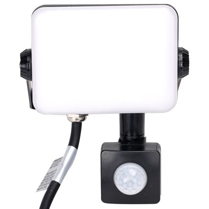 Aigostar - LED strålkastare med sensor LED/20W/230V 4000K IP65 svart