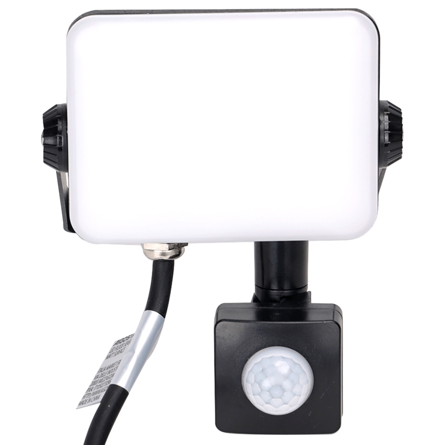 Aigostar - LED strålkastare med sensor LED/20W/230V 4000K IP65 svart