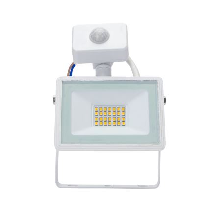Aigostar - LED Strålkastare med sensor LED/20W/230V 4000K IP65 vit