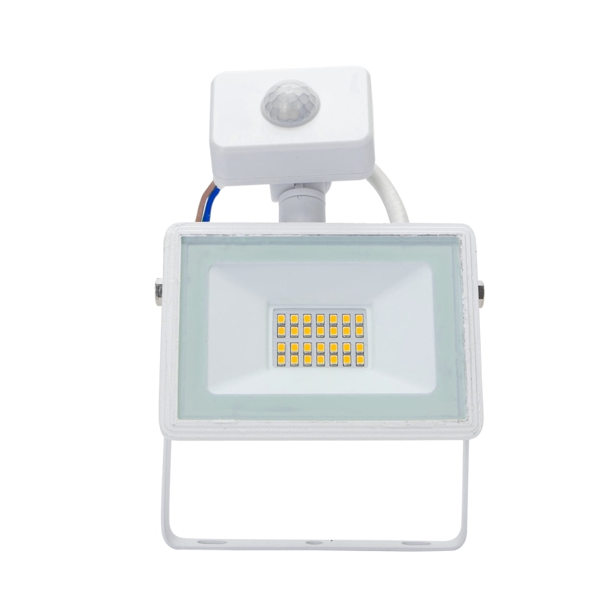 Aigostar - LED Strålkastare med sensor LED/20W/230V 4000K IP65 vit