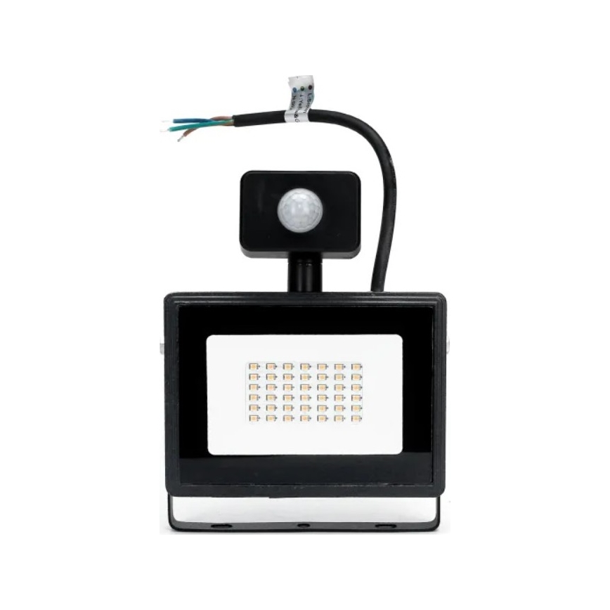 Aigostar - LED strålkastare med sensor LED/50W/230V 4000K IP65 svart