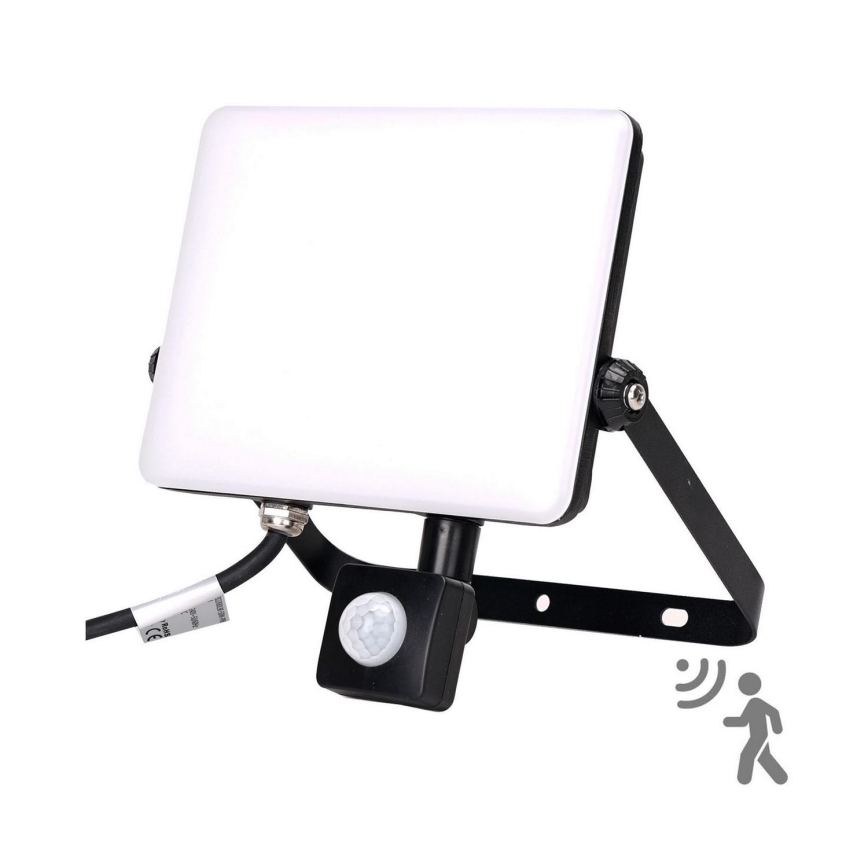 Aigostar - LED strålkastare med sensor LED/50W/230V 6500K IP65 svart