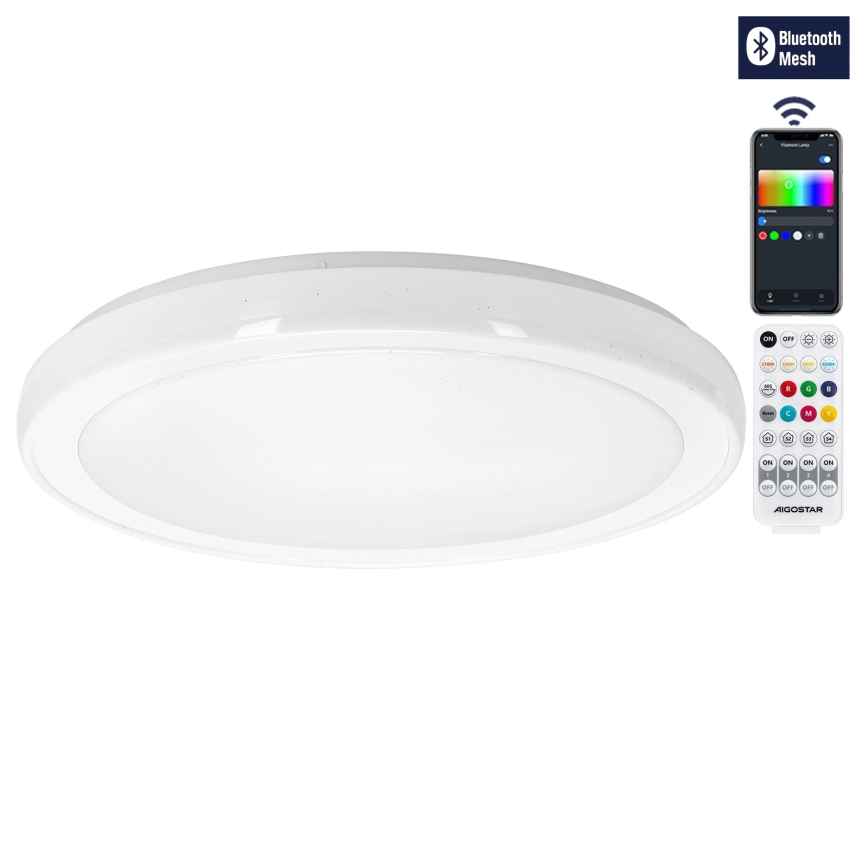 Aigostar - Dimbart LED-takarmatur MESH LED/36W/230V 3000-6500K diam. 49,5 cm + fjärrkontroll