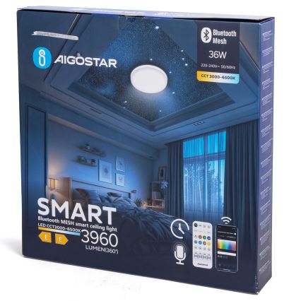 Aigostar - Dimbart LED-takarmatur MESH LED/36W/230V 3000-6500K diam. 49,5 cm + fjärrkontroll