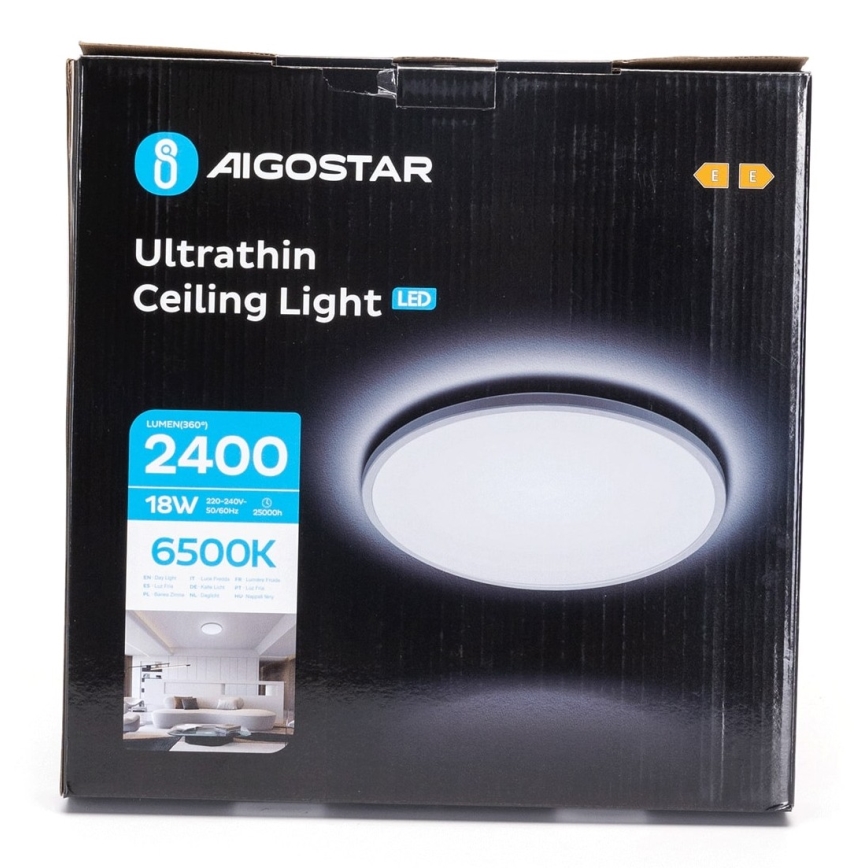 Aigostar - LED taklampa för badrum LED/18W/230V 6500K diameter 30 cm IP44