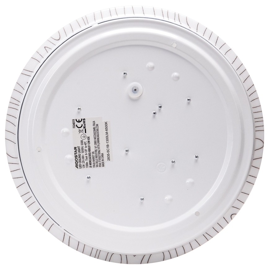 Aigostar - LED taklampa LED/12W/230V 6500K diameter 26cm