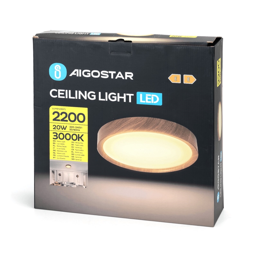 Aigostar - LED taklampa LED/20W/230V 3000K diameter 33,7 cm