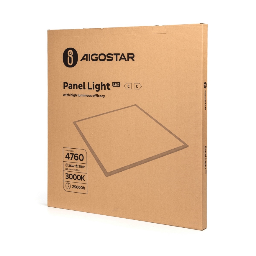 Aigostar - LED upphängd takpanel LED/28W/230V 62x62 cm 3000K