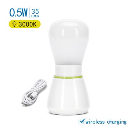 Aigostar - LED Uppladdningsbar nattlampa LED/0,5W/5V 3000K