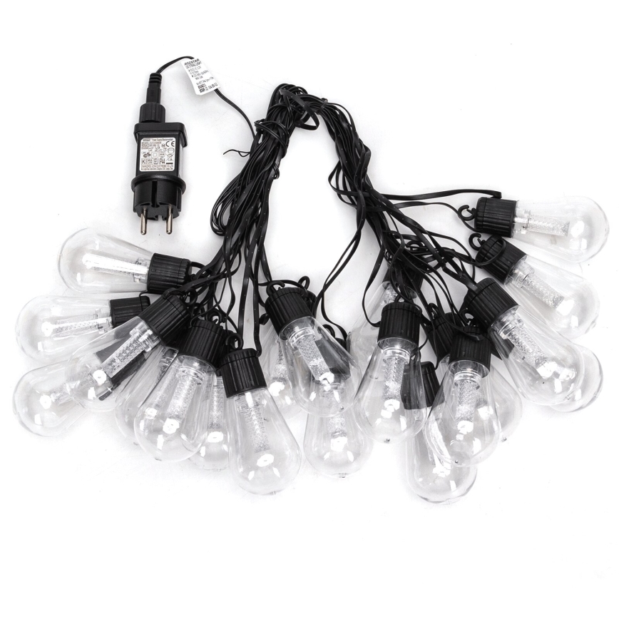 Aigostar - LED utomhus dekorationsljusslinga 20xLED/13m IP44 kallvit
