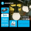 Aigostar - LED utomhus dekorationsslinga 10xLED/3m IP44 kallvit