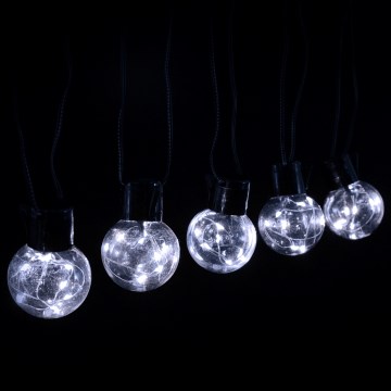 Aigostar - LED utomhus dekorationsslinga 160 LED, 10 m, IP44, kallvit