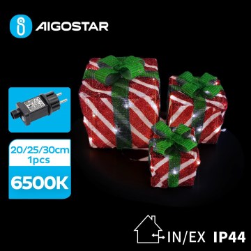 Aigostar- LED utomhus juldekoration 3,6W/31/230V 6500K 20/25/30cm IP44 presenter