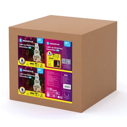 Aigostar - LED Utomhus juldekoration 3,6W/31/230V 2700K 120 cm IP44 snögubbe
