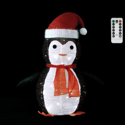 Aigostar - LED utomhus juldekoration 50xLED/3xAA IP44 pingvin