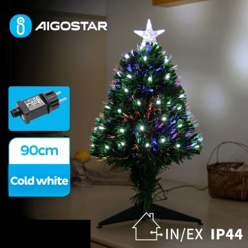Aigostar - LED Utomhus Julgran LED/3,6W/230V 90 cm IP44 kall vit