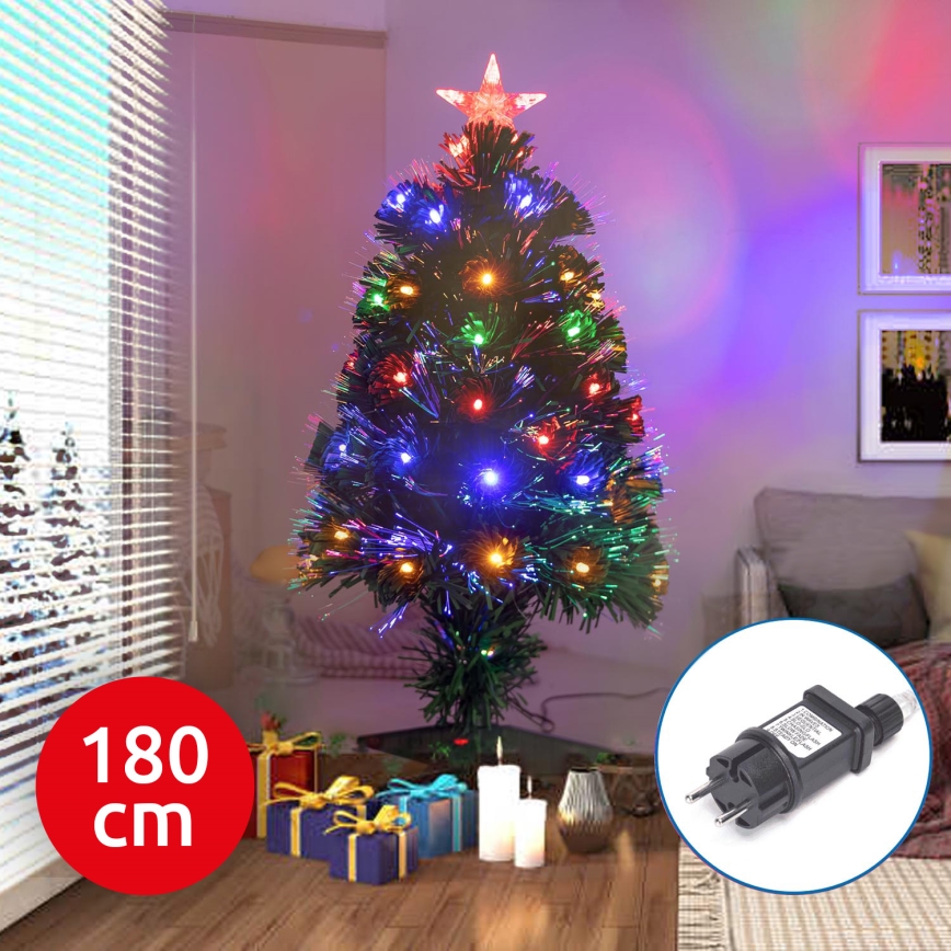 Aigostar - LED Utomhus Julgran LED/6W/230V 180 cm IP44 Flerfärgad