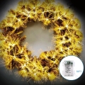 Aigostar - LED utomhus julkrans 3D, 72×LED/3×AA, Ø 50 cm, IP44, varmvit