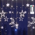 Aigostar - LED utomhus julslinga 120xLED/6W/230V/8 funktioner 3x0,6m IP44 kallvit + fjärrkontroll