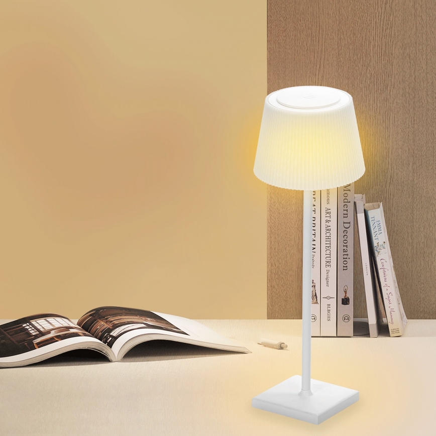 Aigostar - LED Utomhusdimbar uppladdningsbar bordslampa LED/4W/5V 3600mAh vit IP54