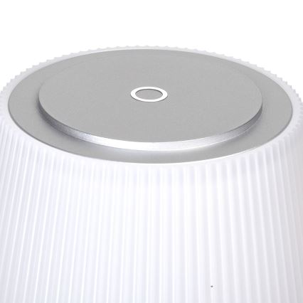 Aigostar - LED Utomhusdimbar uppladdningsbar bordslampa LED/4W/5V 3600mAh vit/matt krom IP54