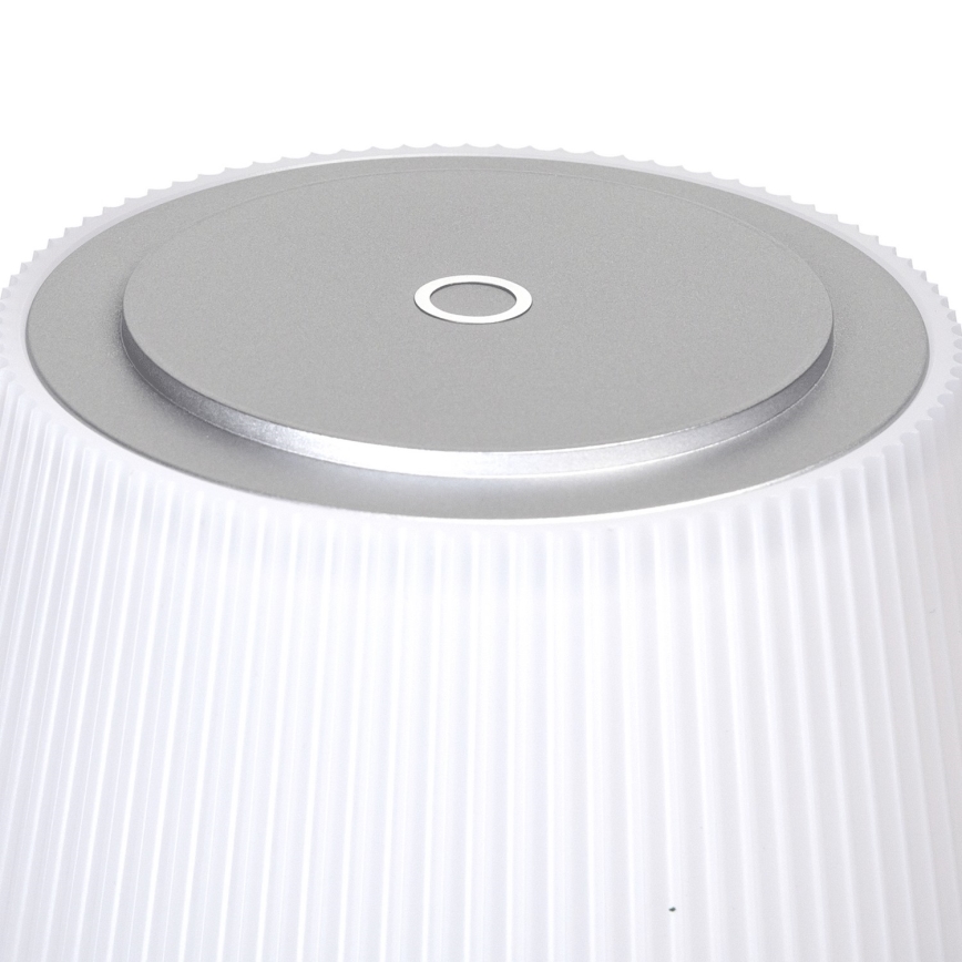 Aigostar - LED Utomhusdimbar uppladdningsbar bordslampa LED/4W/5V 3600mAh vit/matt krom IP54