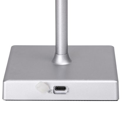 Aigostar - LED Utomhusdimbar uppladdningsbar bordslampa LED/4W/5V 3600mAh vit/matt krom IP54