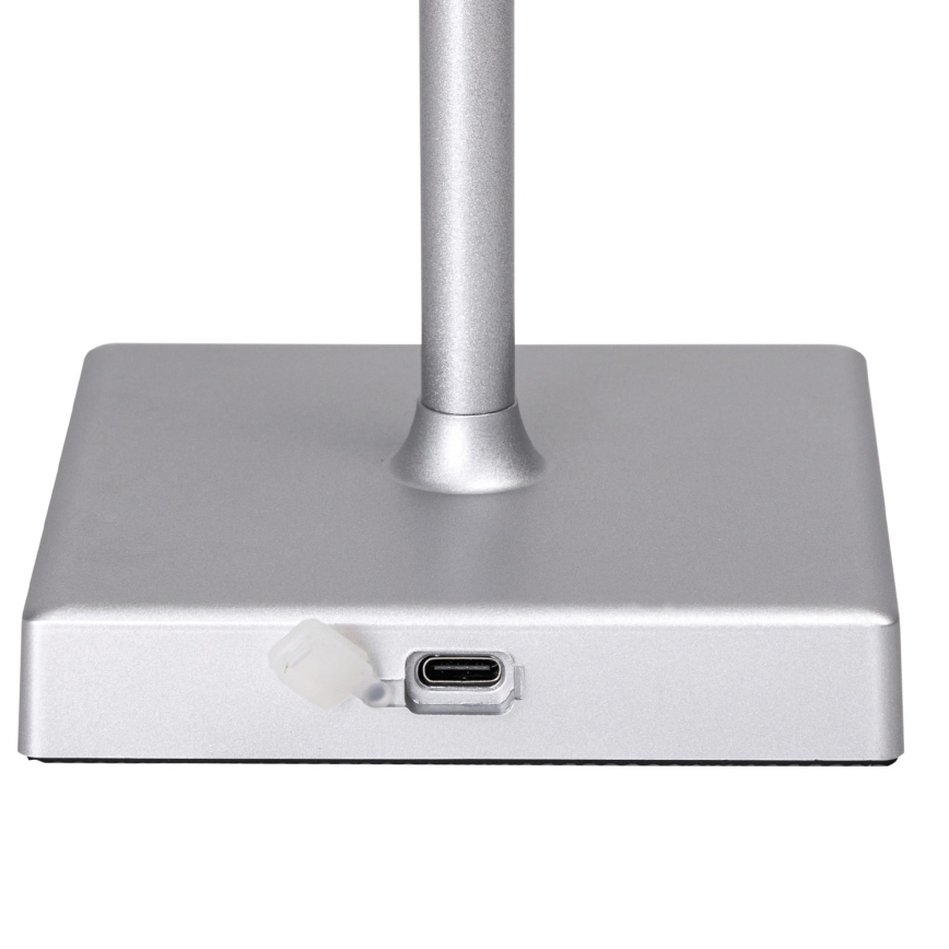 Aigostar - LED Utomhusdimbar uppladdningsbar bordslampa LED/4W/5V 3600mAh vit/matt krom IP54