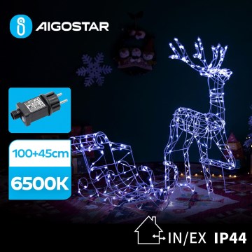 Aigostar - LED Utomhusdekoration LED/3,6W/31/230V 6500K 90/45cm IP44 ren med släde