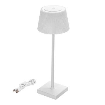 Aigostar - LED Utomhusdimbar uppladdningsbar bordslampa LED/4W/5V 3600mAh vit IP54