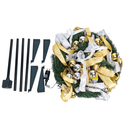 Aigostar - LED utomhusjulgran 150xLED 1,8m IP44 vit/guld kallvit