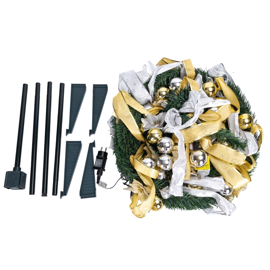 Aigostar - LED utomhusjulgran 150xLED 1,8m IP44 vit/guld kallvit