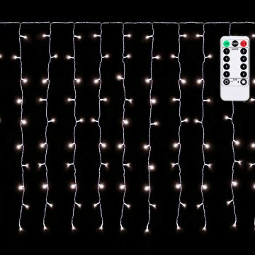 Aigostar - LED utomhusljusslinga 150xLED/6W/230V/8 funktioner 1,5x1m IP44 kallvit + fjärrkontroll