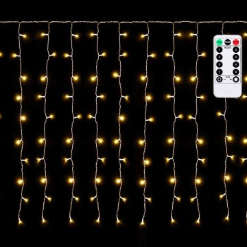 Aigostar - LED utomhusslinga för jul 150 LED/6W/230V/8 funktioner 1,5x1m IP44 varmvit + fjärrkontroll