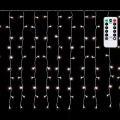 Aigostar - LED utomhusslinga för jul 300 LED/8 funktioner 3 x 1 m IP44 kallvit + fjärrkontroll
