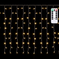 Aigostar - LED utomhusslinga för jul 300xLED/8 funktioner 3x1m IP44 varmvitt + fjärrkontroll