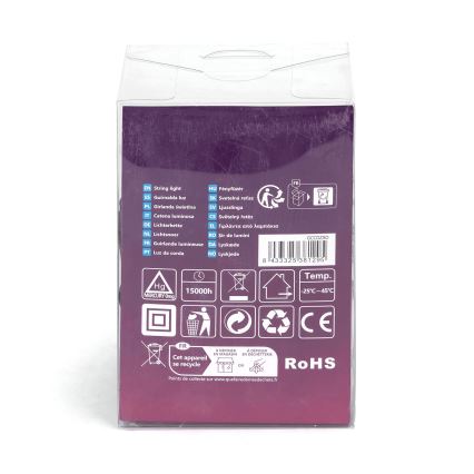 Aigostar - LED utomhusslinga för jul 50xLED/8 funktioner 8m IP44 kallvit