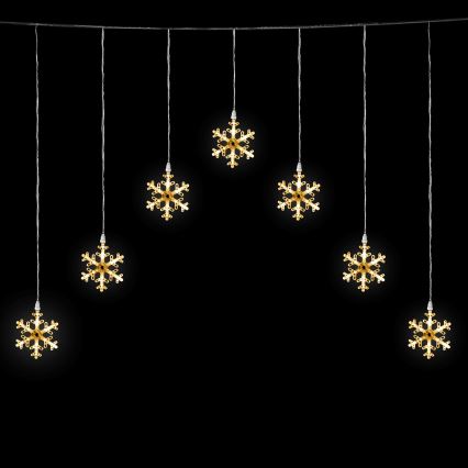 Aigostar - LED utomhus julslinga 70xLED 1,2x1 m IP44 varmvit med snöflingor