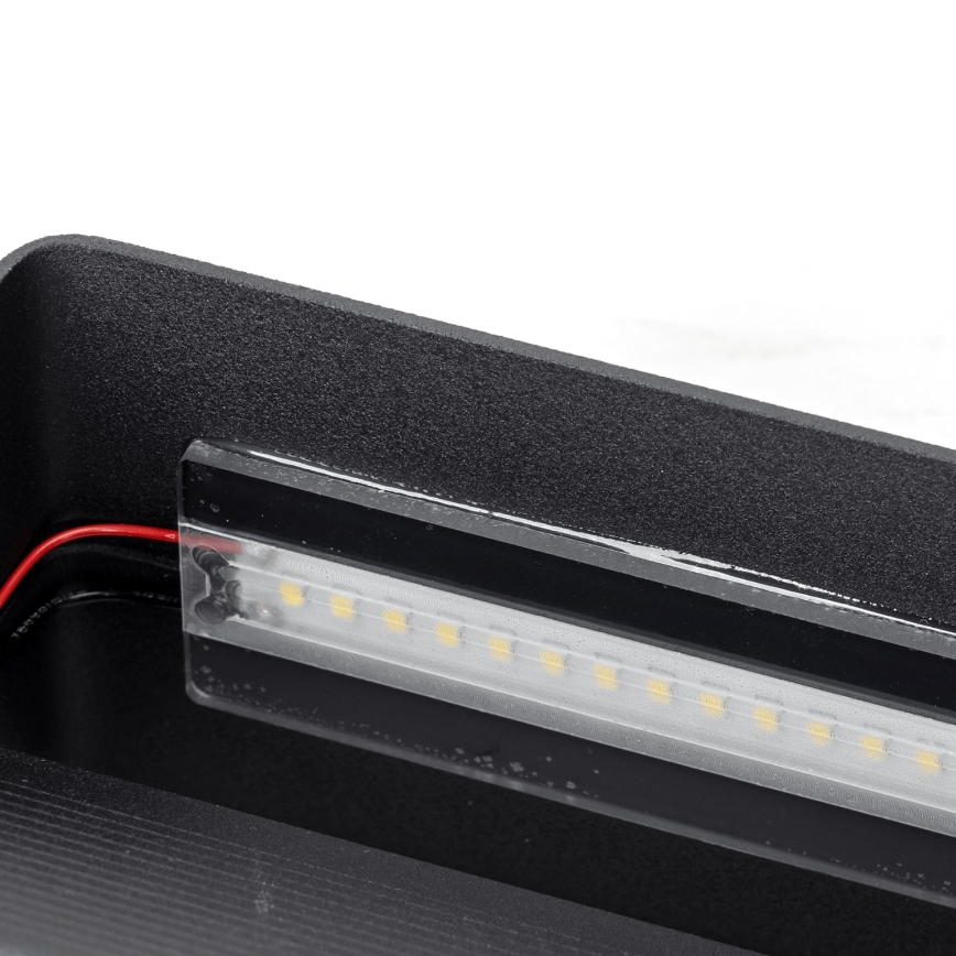 Aigostar - LED väggbelysning LED/12,5W/230V 20x10 cm svart